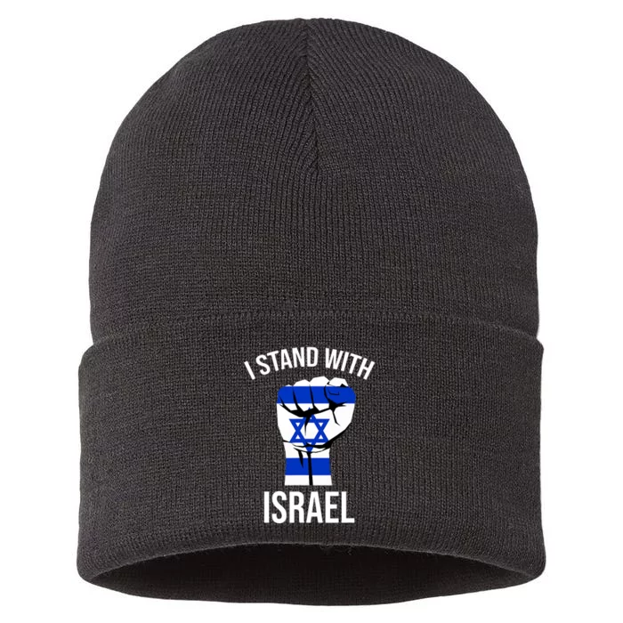 Support Israel I Stand With Israel Israelite Israeli Flag Sustainable Knit Beanie