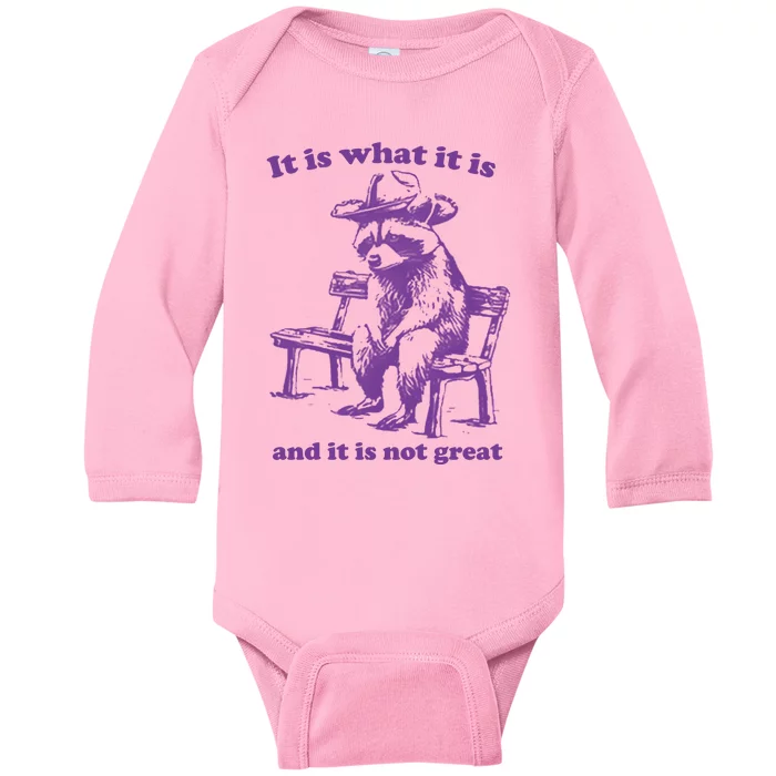 Slippywild It Is What It Is And It Is Not Great Baby Long Sleeve Bodysuit