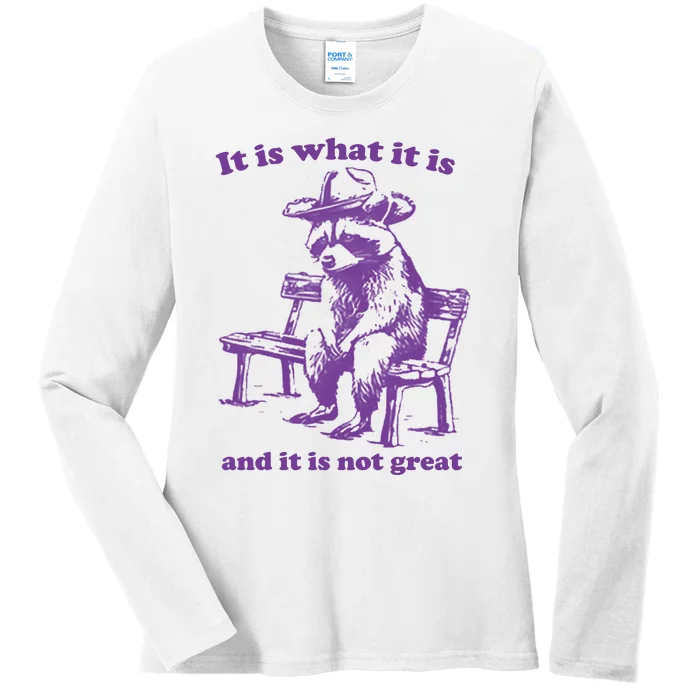 Slippywild It Is What It Is And It Is Not Great Ladies Long Sleeve Shirt