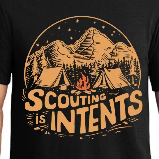 Scouting Is Intents Funny Scout Camper Camping Pajama Set