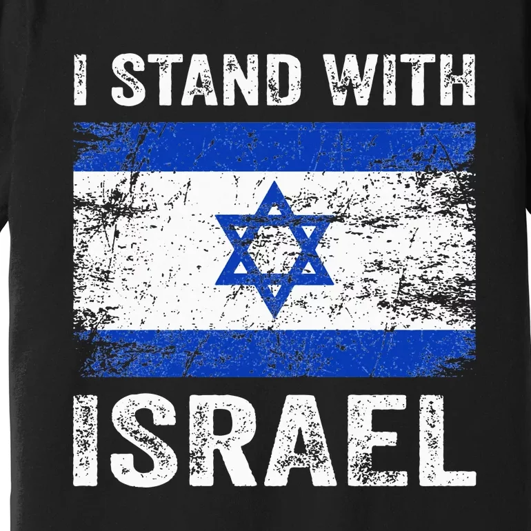 Support Israel I Stand With Israel Israeli Flag Premium T-Shirt