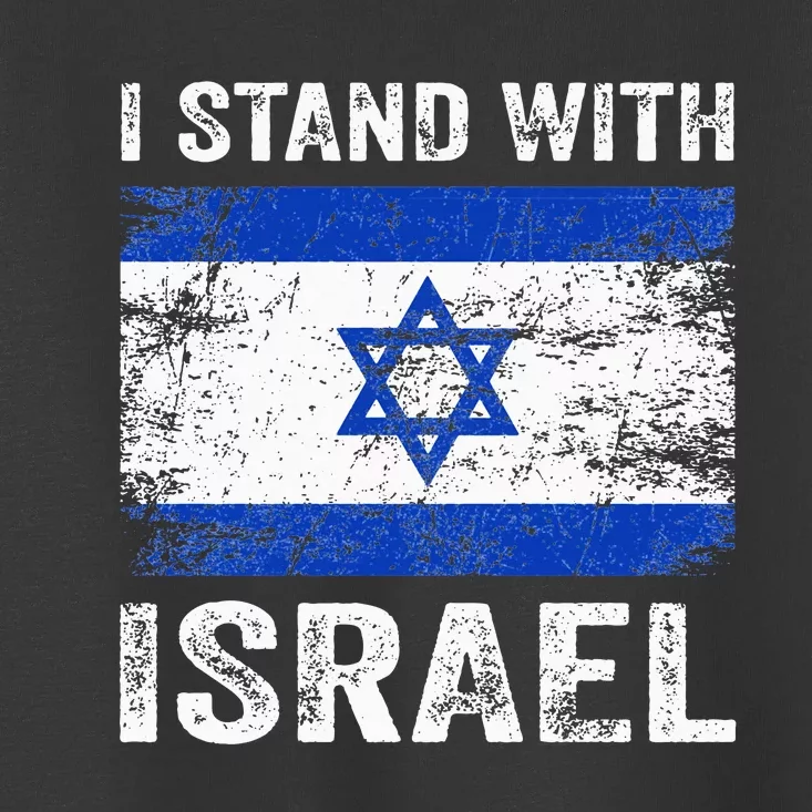 Support Israel I Stand With Israel Israeli Flag Toddler T-Shirt