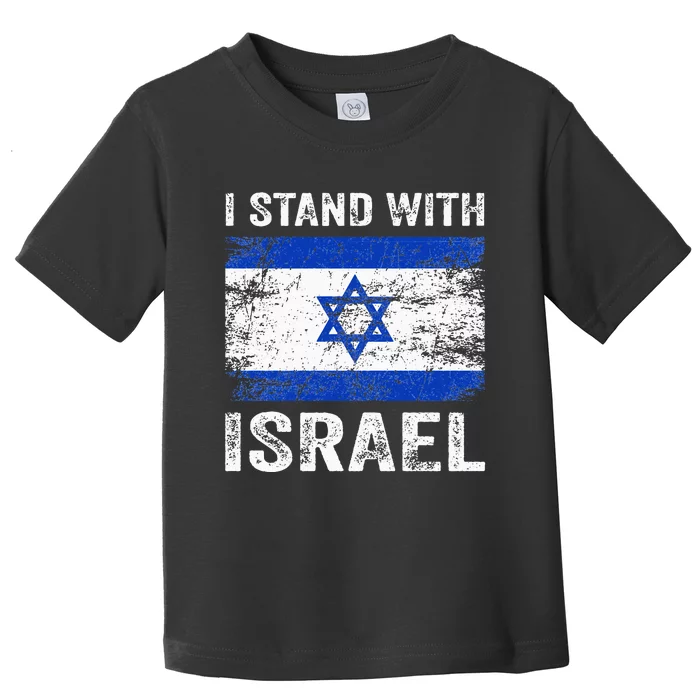 Support Israel I Stand With Israel Israeli Flag Toddler T-Shirt