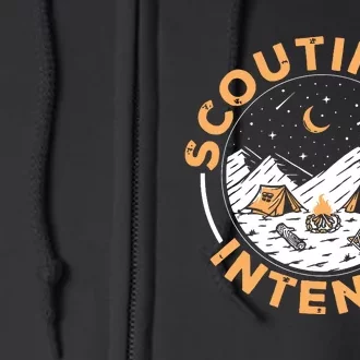 Scouting Is Intents Scout Funny Camping Full Zip Hoodie