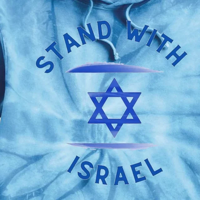 Support Israel I Stand With Israel Israeli Flag Tie Dye Hoodie