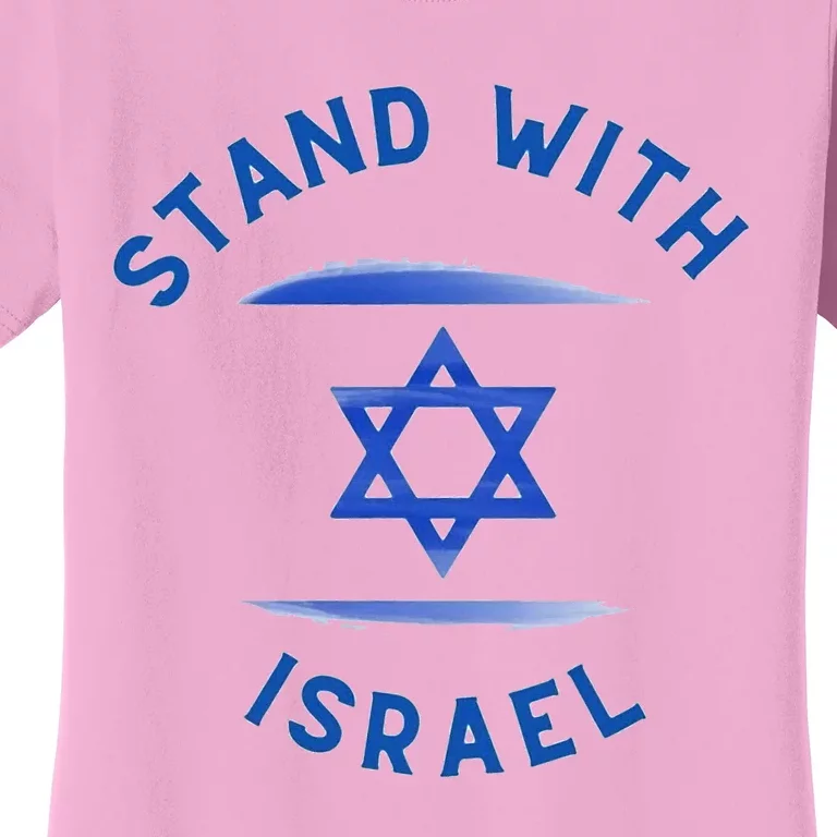 Support Israel I Stand With Israel Israeli Flag Women's T-Shirt