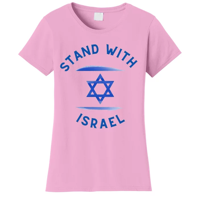 Support Israel I Stand With Israel Israeli Flag Women's T-Shirt