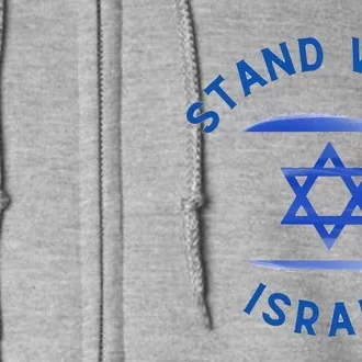 Support Israel I Stand With Israel Israeli Flag Full Zip Hoodie