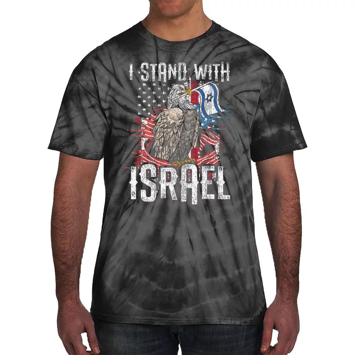 Support Israel I Stand With Israel Israeli Flag Tie-Dye T-Shirt