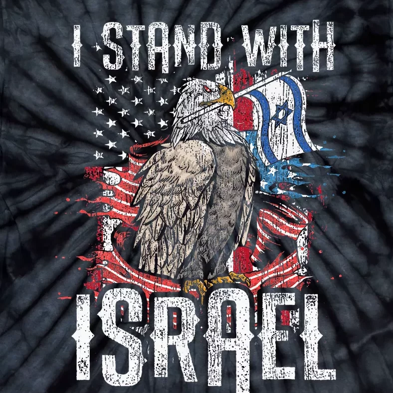 Support Israel I Stand With Israel Israeli Flag Tie-Dye T-Shirt