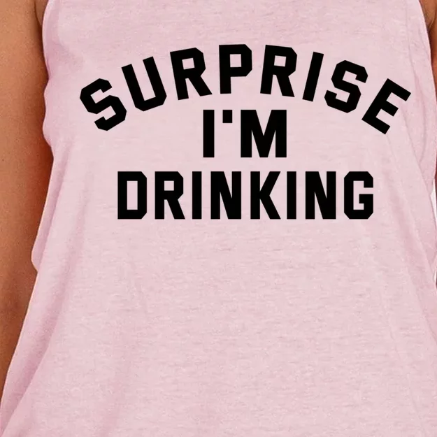 Surprise Im Ing Humor Lover Gift Women's Knotted Racerback Tank