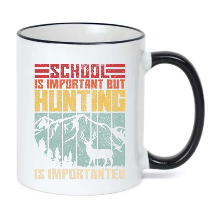 School Is Important But Hunting Is Importanter Deer Hunting Black Color Changing Mug