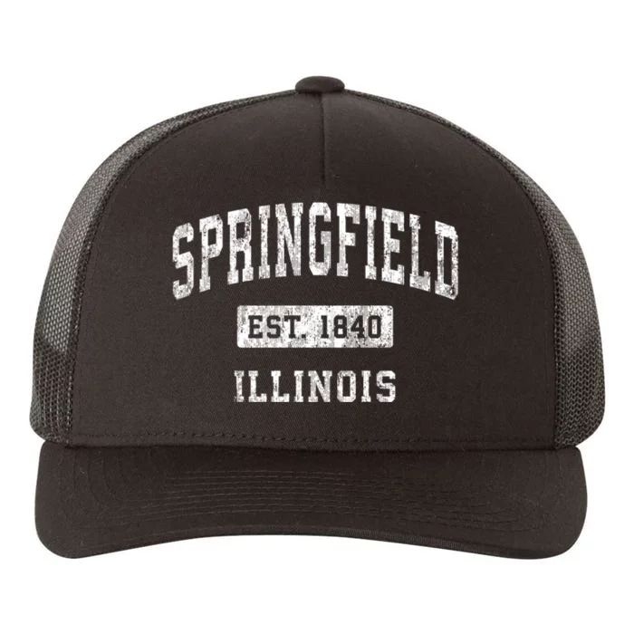 Springfield Illinois Il Vintage Established Sports Yupoong Adult 5-Panel Trucker Hat