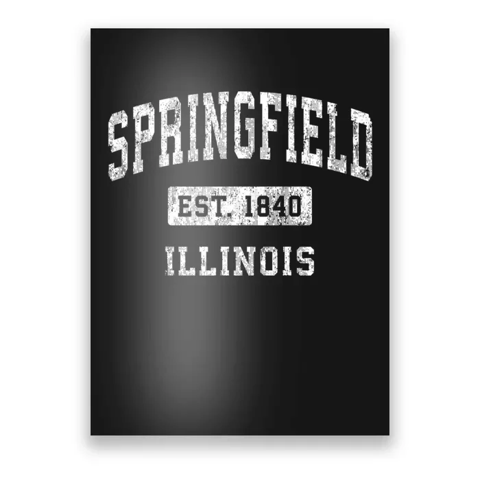 Springfield Illinois Il Vintage Established Sports Poster