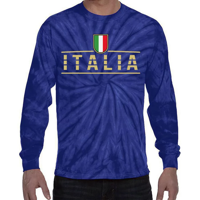 Soccer Italia Italian Flag Italy Tie-Dye Long Sleeve Shirt