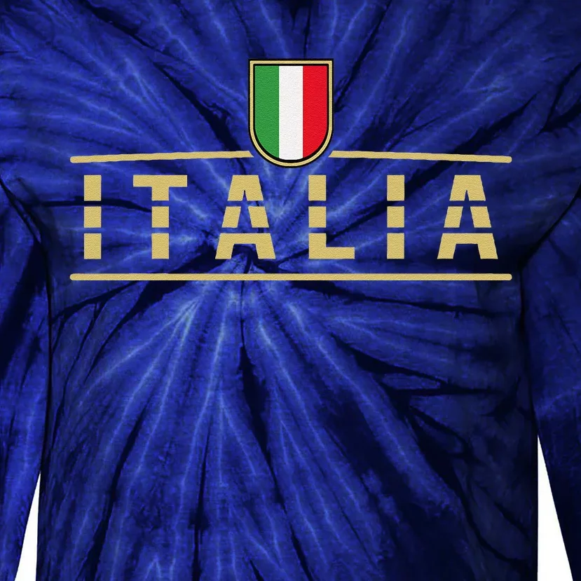 Soccer Italia Italian Flag Italy Tie-Dye Long Sleeve Shirt