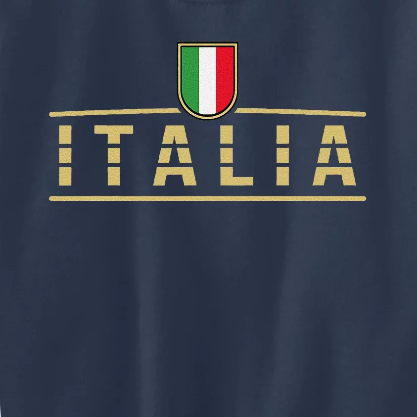 Soccer Italia Italian Flag Italy Kids Sweatshirt