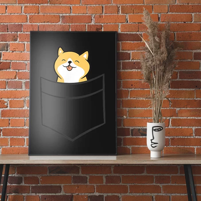 Shiba Inu In A Pocket Cute Pocket Shiba Inu Poster