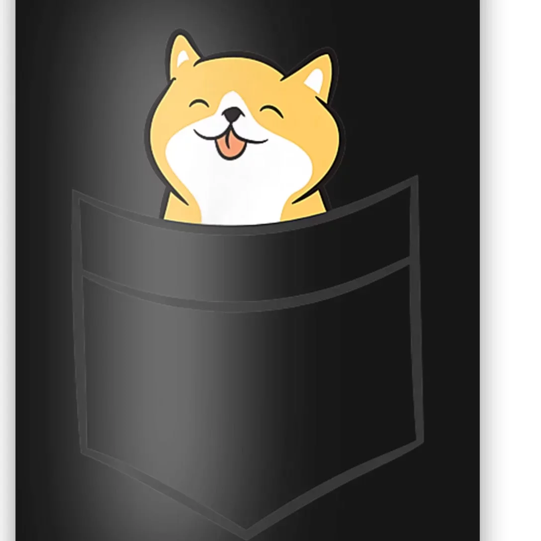 Shiba Inu In A Pocket Cute Pocket Shiba Inu Poster