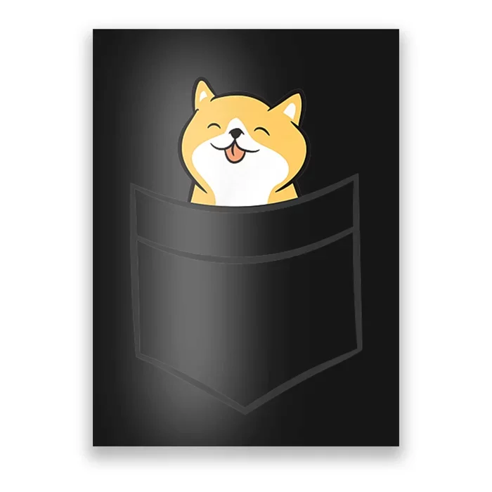 Shiba Inu In A Pocket Cute Pocket Shiba Inu Poster