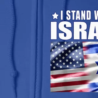 Support Israel I Stand With Israel Us Israel Flag Combined Full Zip Hoodie