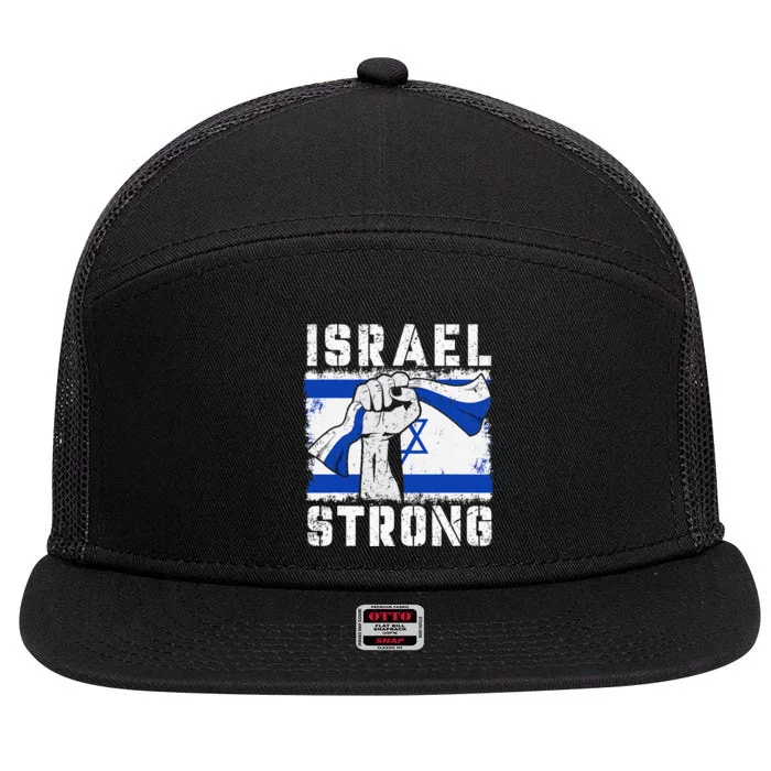 Support Israel I Stand With Israel Pray For Israel 7 Panel Mesh Trucker Snapback Hat