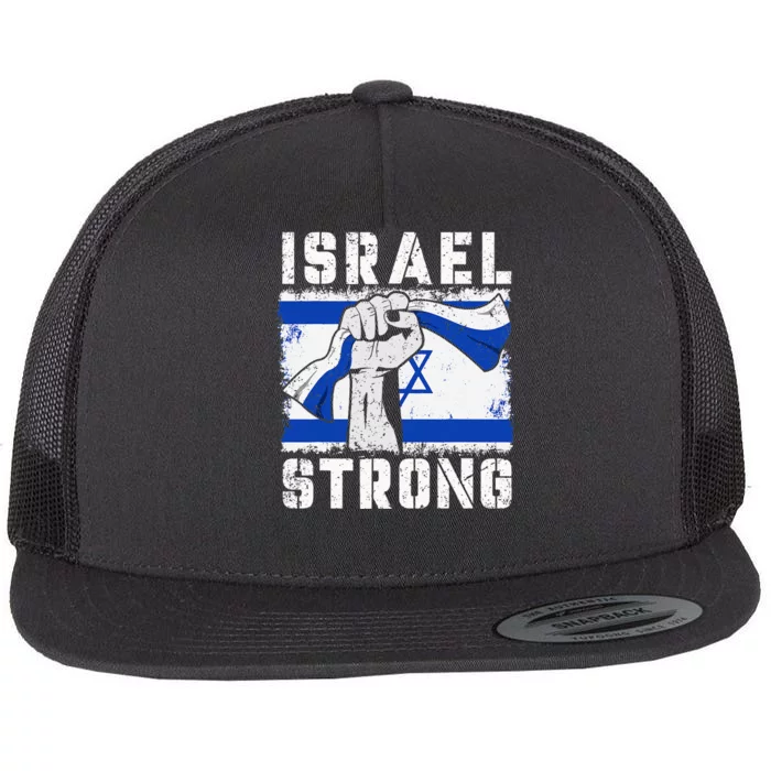 Support Israel I Stand With Israel Pray For Israel Flat Bill Trucker Hat