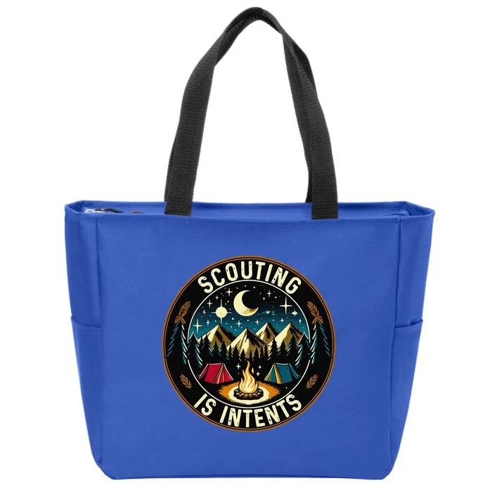 Scouting Is Intents Scout Camper Camping Zip Tote Bag