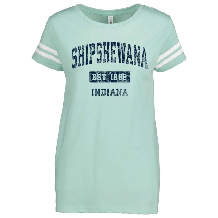 Shipshewana Indiana In Vintage Sports Established Enza Ladies Jersey Football T-Shirt