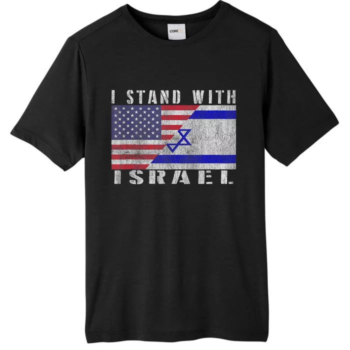 Support Israel I Stand With Israel Israel Flag/American Flag ChromaSoft Performance T-Shirt