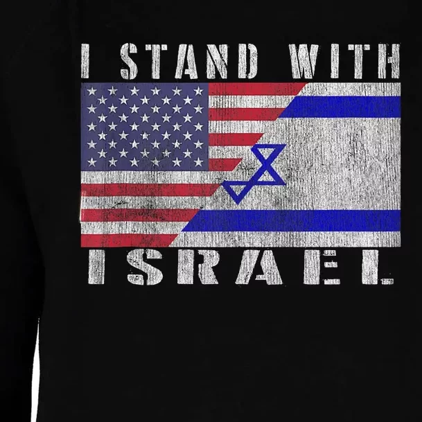 Support Israel I Stand With Israel Israel Flag/American Flag Womens Funnel Neck Pullover Hood