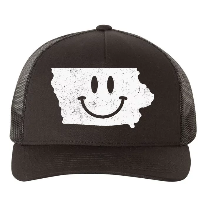 Smiling In IA – Funny Iowa Happy Face Yupoong Adult 5-Panel Trucker Hat