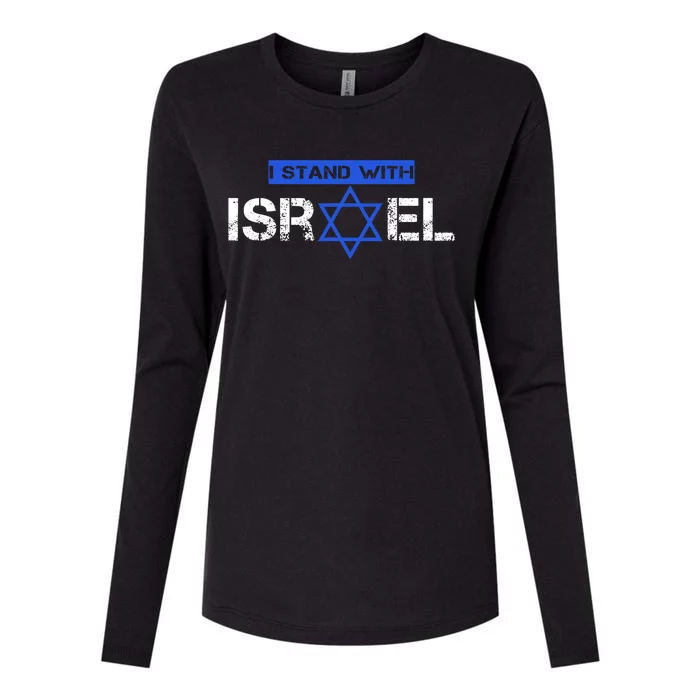 Support Israel I Stand With Israel Flag Israel Strong Womens Cotton Relaxed Long Sleeve T-Shirt