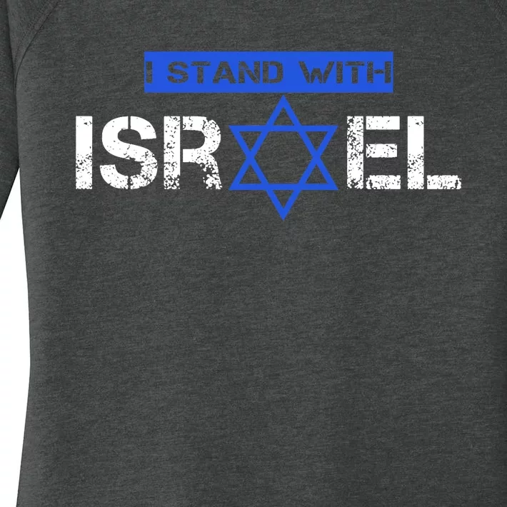 Support Israel I Stand With Israel Flag Israel Strong Women's Perfect Tri Tunic Long Sleeve Shirt