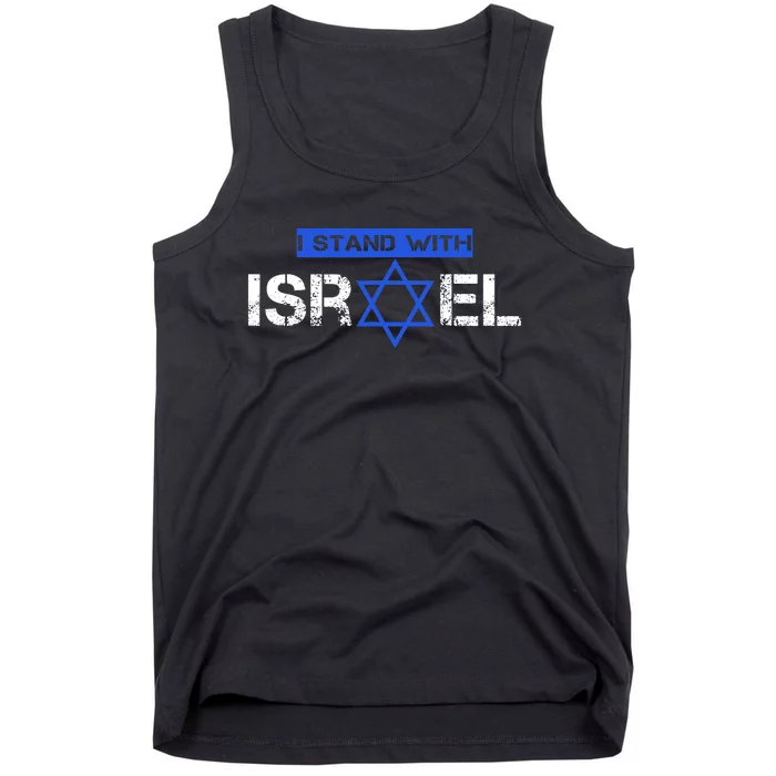 Support Israel I Stand With Israel Flag Israel Strong Tank Top