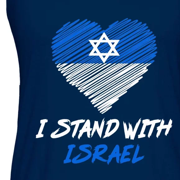 Support Israel I Stand With Israel Israeli Flag Ladies Essential Flowy Tank