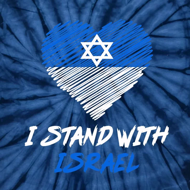 Support Israel I Stand With Israel Israeli Flag Tie-Dye T-Shirt