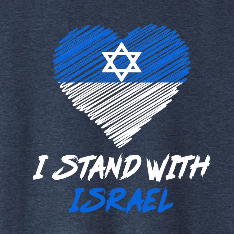 Support Israel I Stand With Israel Israeli Flag Women's Crop Top Tee