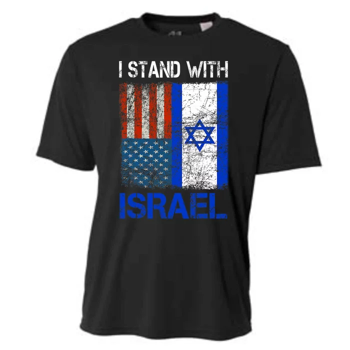 Support Israel I Stand With Israel Usa American Israeli Flag Cooling Performance Crew T-Shirt