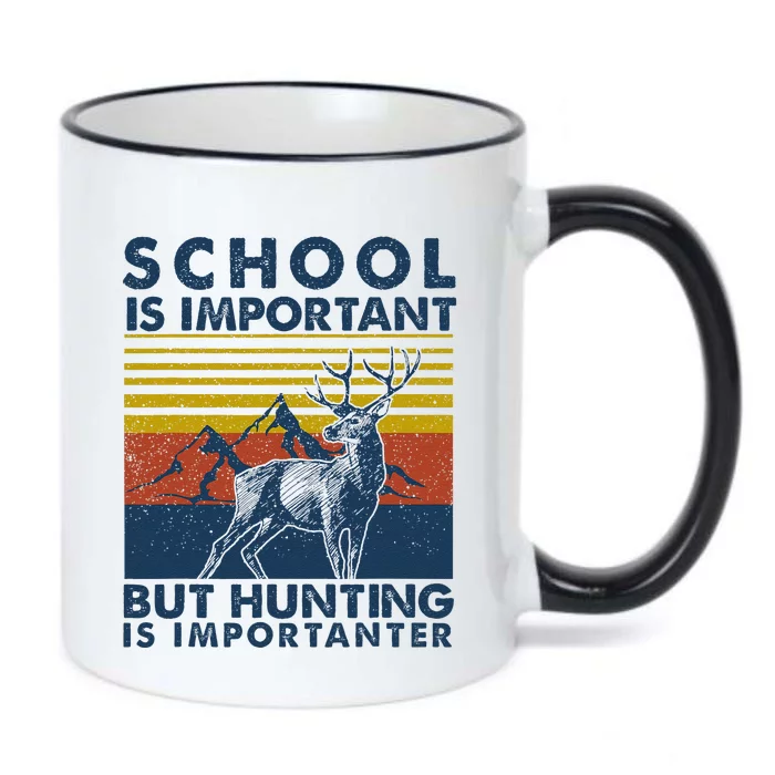 School Is Important But Hunting Is Importanter Deer Hunting Black Color Changing Mug