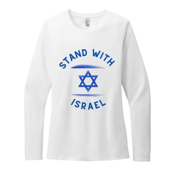 Support Israel I Stand With Israel Israeli Flag Womens CVC Long Sleeve Shirt