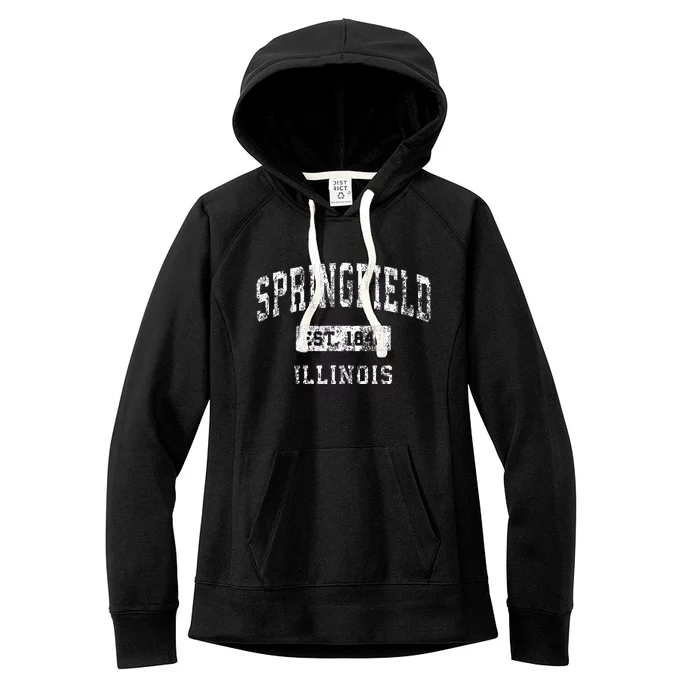 Springfield Illinois Il Vintage Established Sports Women's Fleece Hoodie