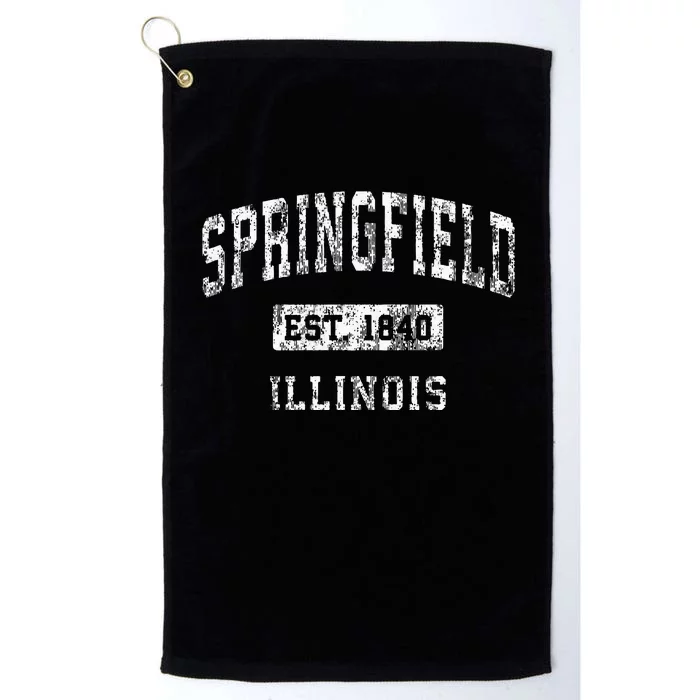 Springfield Illinois Il Vintage Established Sports Platinum Collection Golf Towel