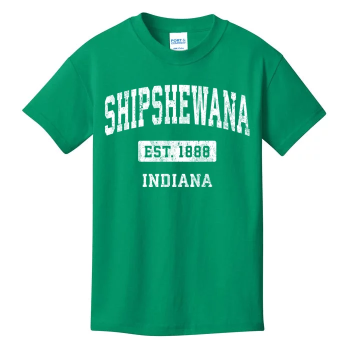 Shipshewana Indiana In Vintage Sports Established Kids T-Shirt