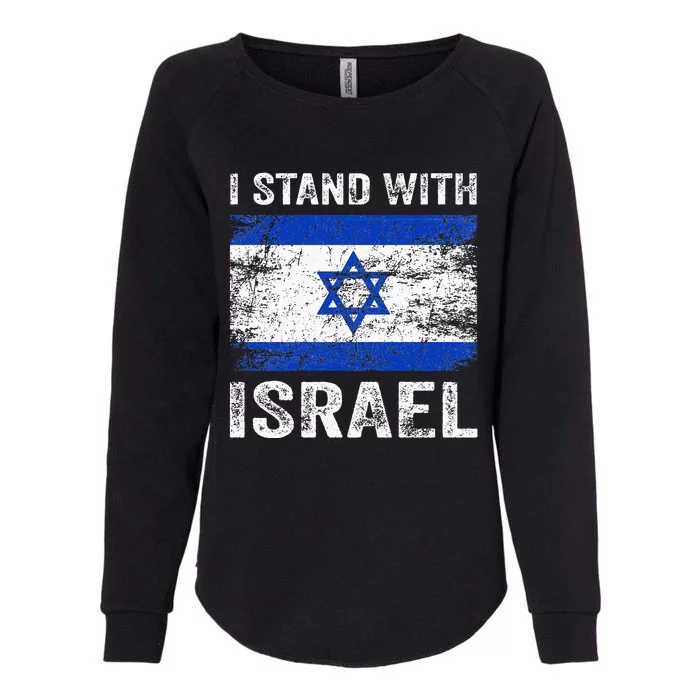 Support Israel I Stand With Israel Israeli Flag Womens California Wash Sweatshirt