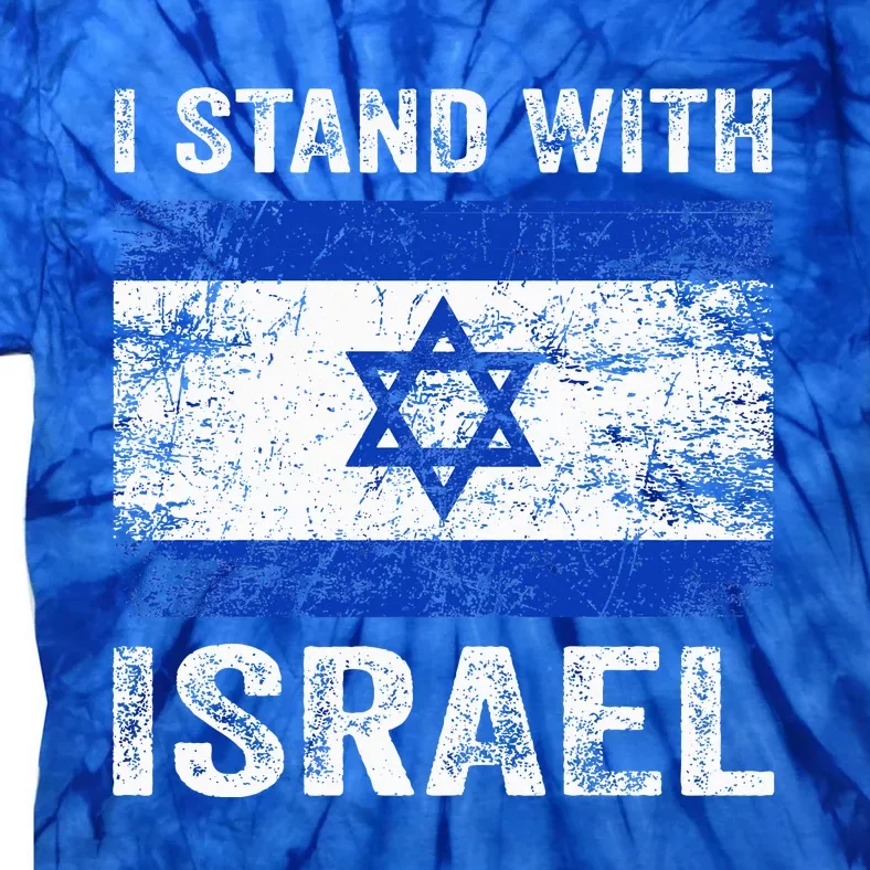 Support Israel I Stand With Israel Israeli Flag Tie-Dye T-Shirt