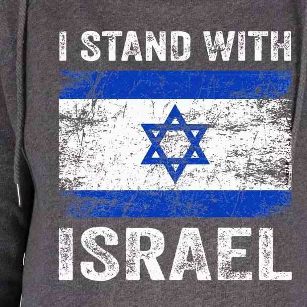 Support Israel I Stand With Israel Israeli Flag Womens Funnel Neck Pullover Hood