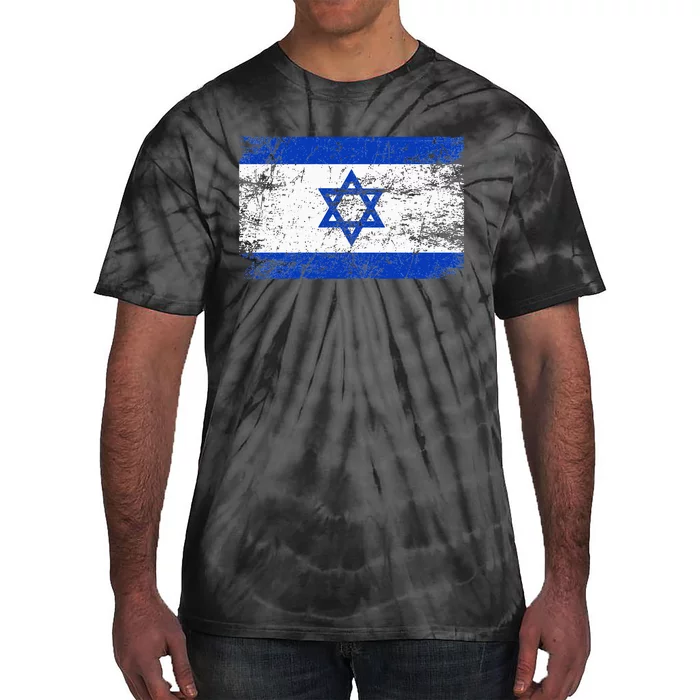 Support Israel I Stand With Israel Israeli Flag Tie-Dye T-Shirt