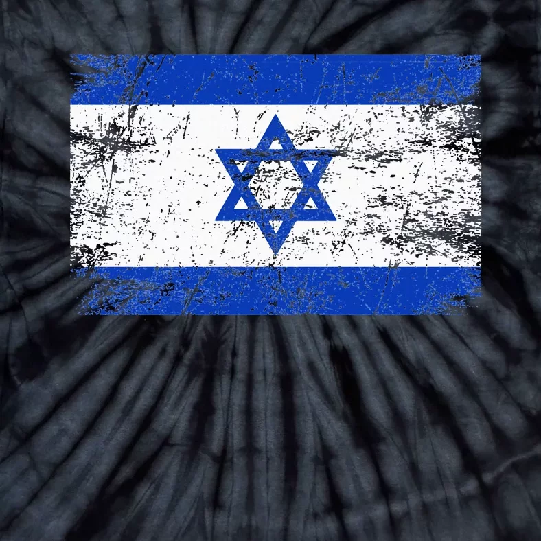 Support Israel I Stand With Israel Israeli Flag Tie-Dye T-Shirt