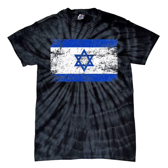 Support Israel I Stand With Israel Israeli Flag Tie-Dye T-Shirt